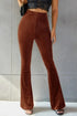'Ruth' Ribbed High Waist Flare Pants - Celes Fashion